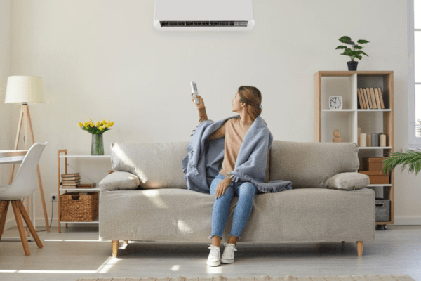 Person trying to turn on air con