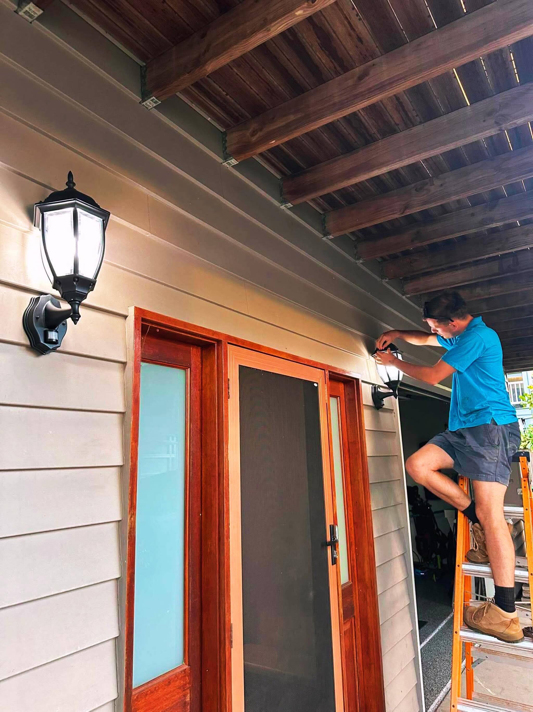 Harry with the finishing touches