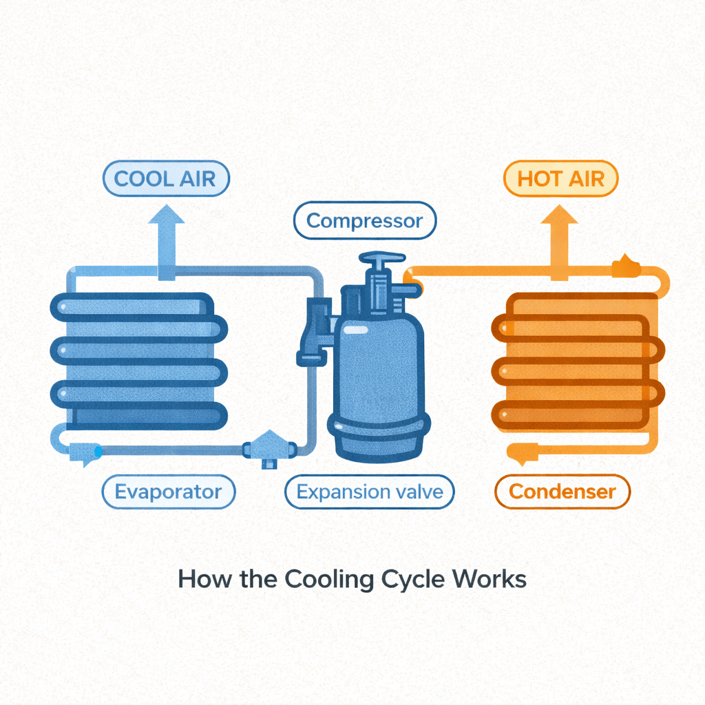 Cooling cycle of air con